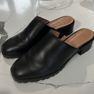 The Mindy Lugsole Mule in Leather